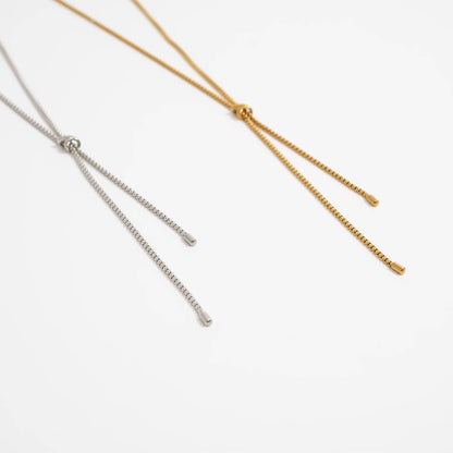 Willa 18K Gold PVD Stainless Steel Bolo Necklace : Gold