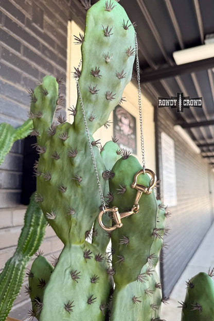 Hey Cowboy Bit Necklace: Silver