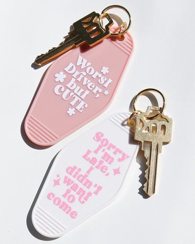 Worst Driver, but Cute | Motel Keychain