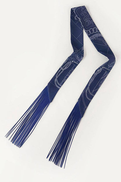 Printed Fringed Detail Scarf: 1 / One Size