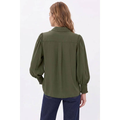 Sloane Blouse: Dark Olive