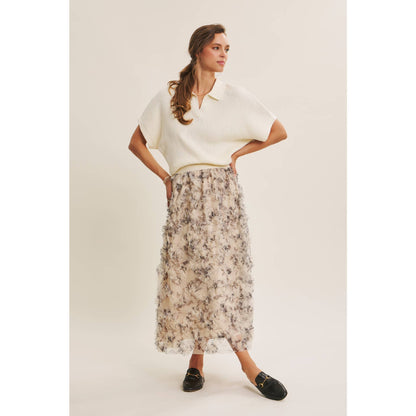 Beaumont Effortless Rib Knit Top: Cream