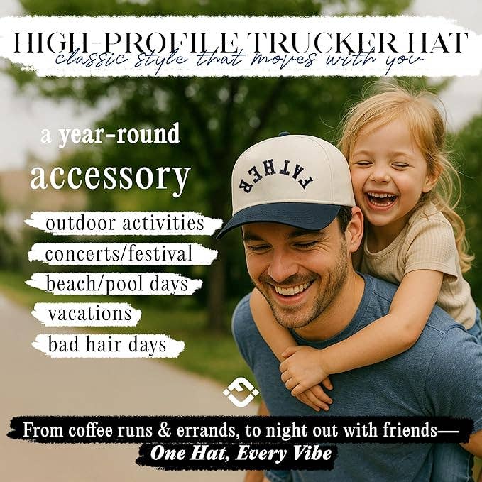 Two Tone Cap - Father (Upside Down) - Navy/Beige
