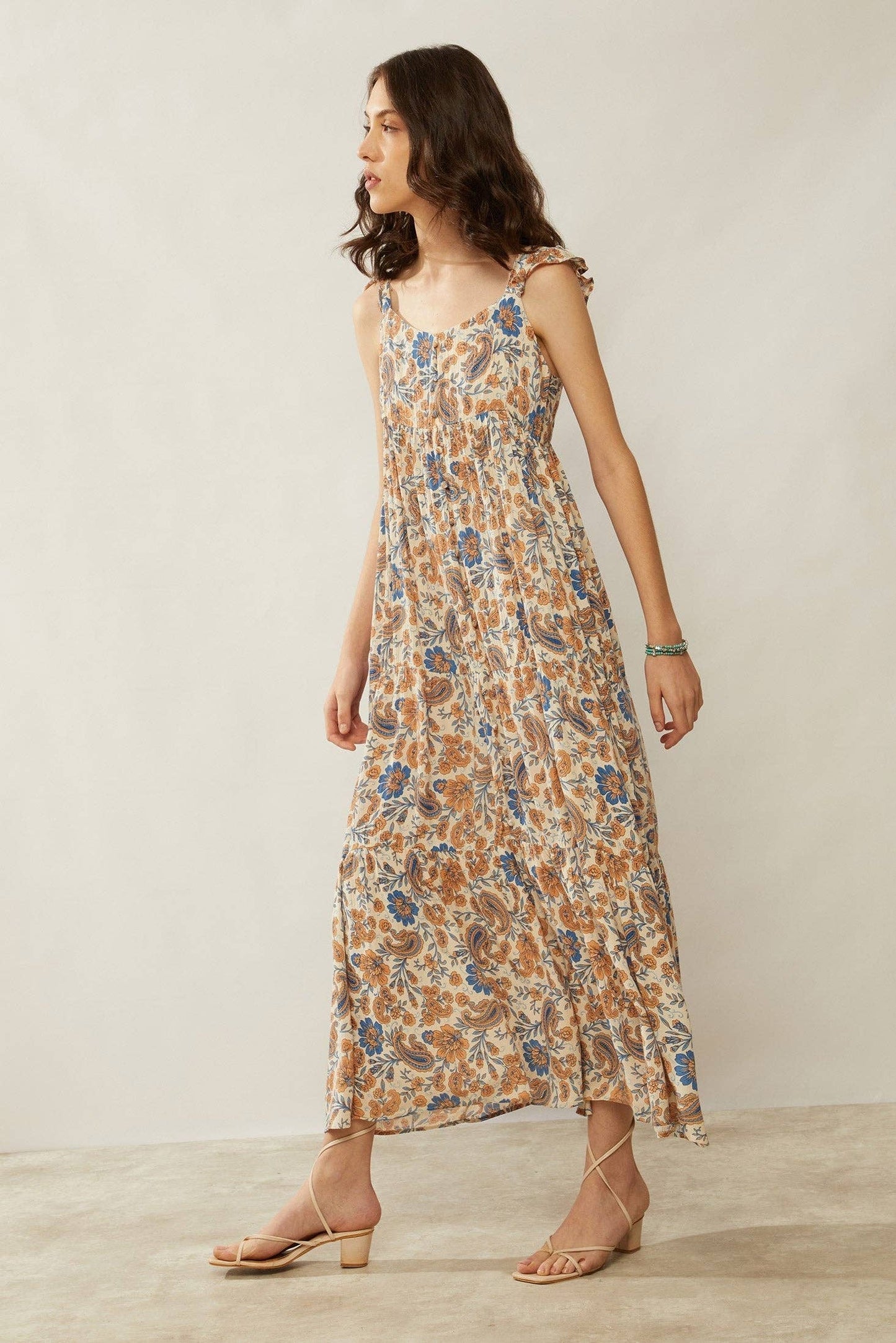 Bohera Chloe Floral Paisley Maxi Dress: Multicolor S-XL