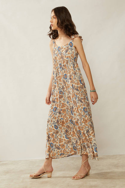 Bohera Chloe Floral Paisley Maxi Dress: Multicolor S-XL