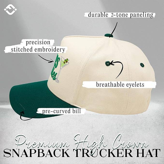 2 Tone Cap: Birdies And Dirties - Green/Beige