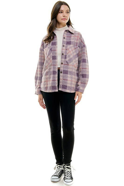 Violet Plaid Jacket