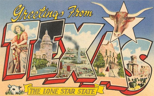 Magnet TX-185 Greetings from Texas