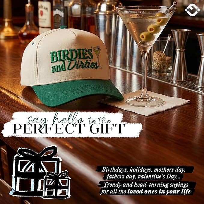 2 Tone Cap: Birdies And Dirties - Green/Beige