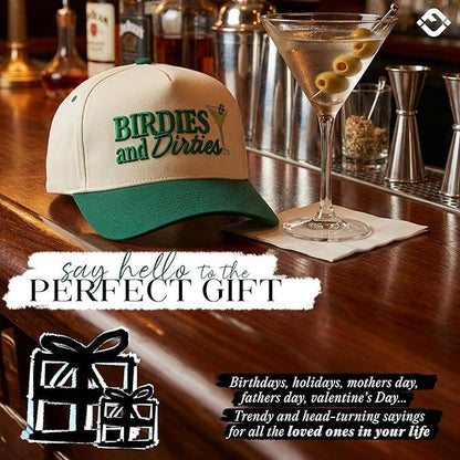 2 Tone Cap: Birdies And Dirties - Green/Beige
