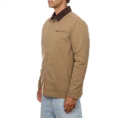 Nolan Corduroy Collared Jacket: Khaki