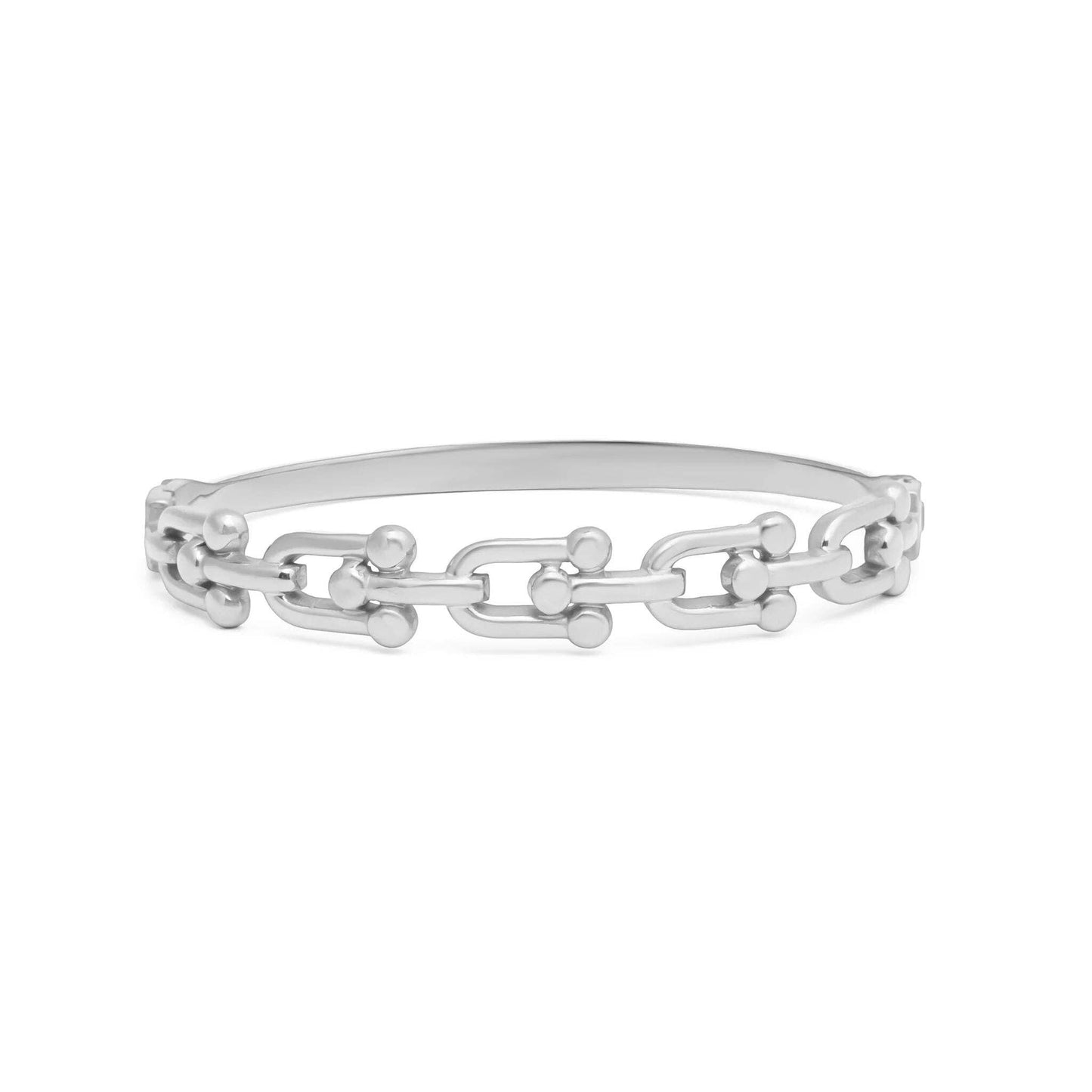 Lina Bangle Bracelet: Silver