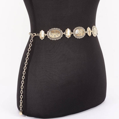 Vintage Metal Chain Belt: SL