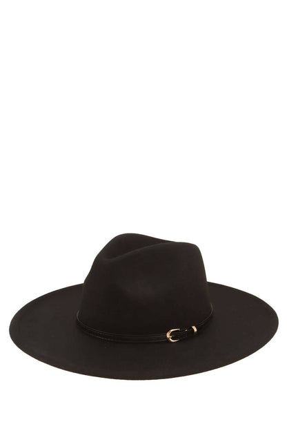 Buckle Basic Fedora Hat 67: Black