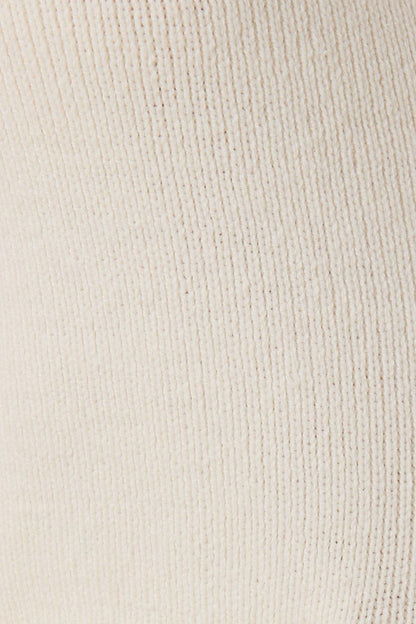 Alabaster Button Down Knit Vest: Cream