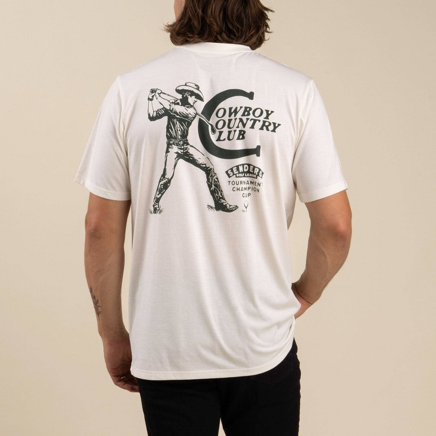 Cowboy Country Club T-Shirt: Cream