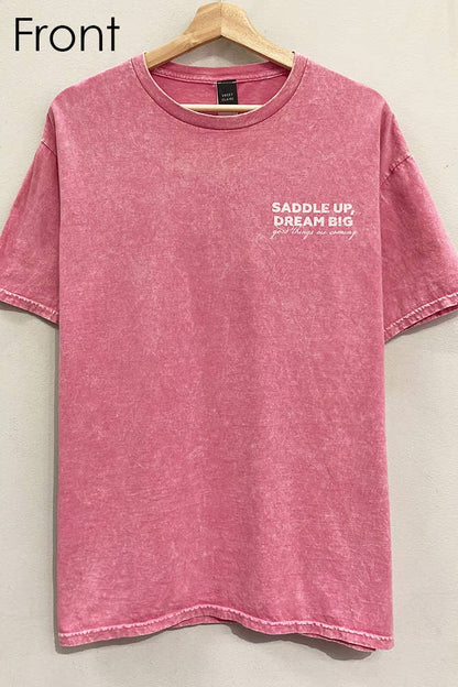 Saddle Up Cowboy Graphic Tee: MAUVE / OVERSIZED