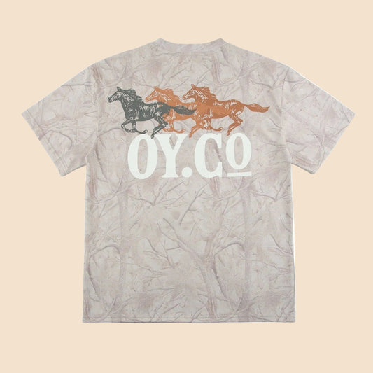 Wild Horses Boxy Tee: Faded Camo