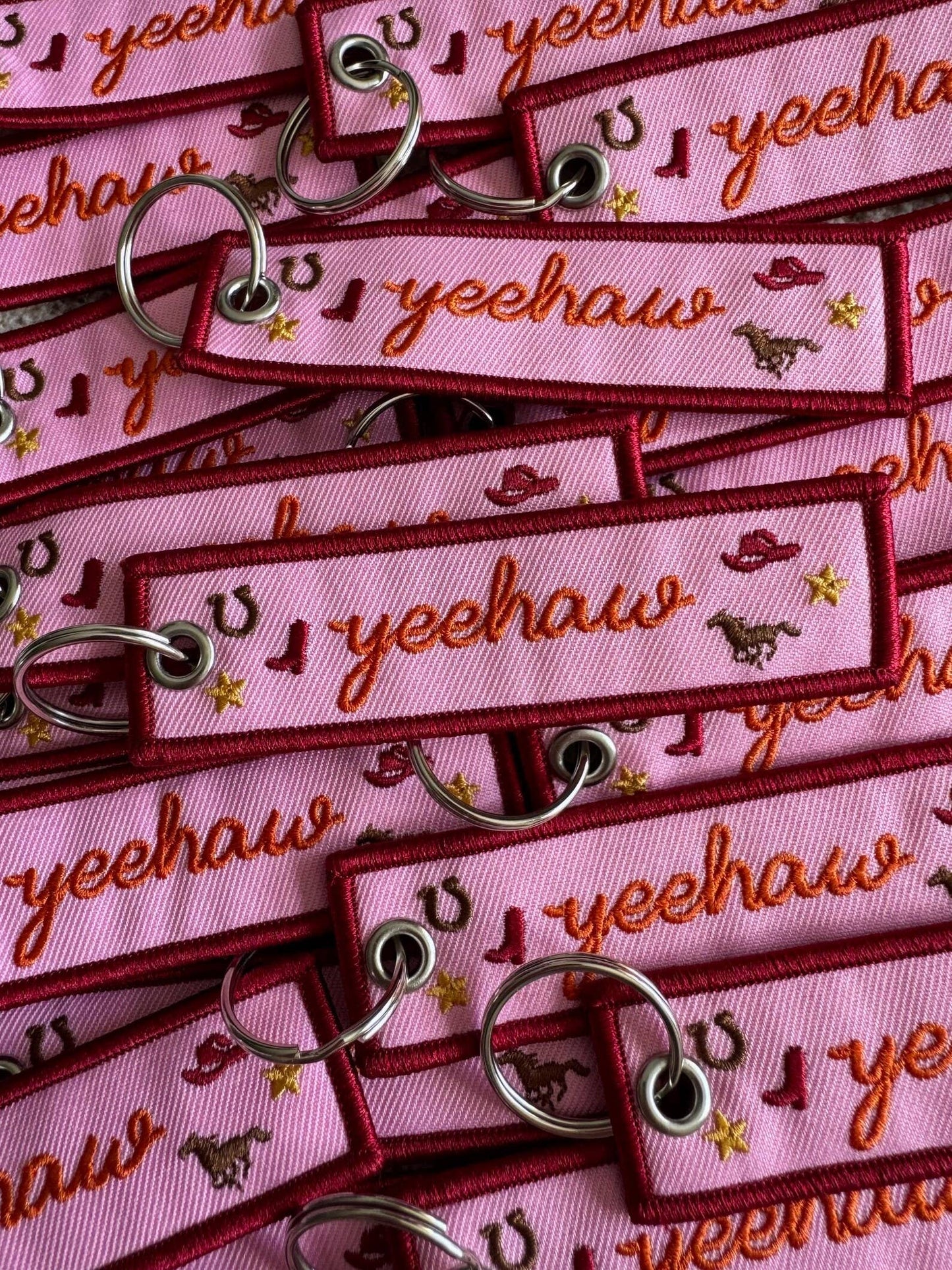 Yeehaw Icon Embroidered Keychain