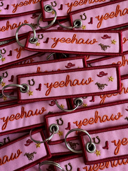 Yeehaw Icon Embroidered Keychain