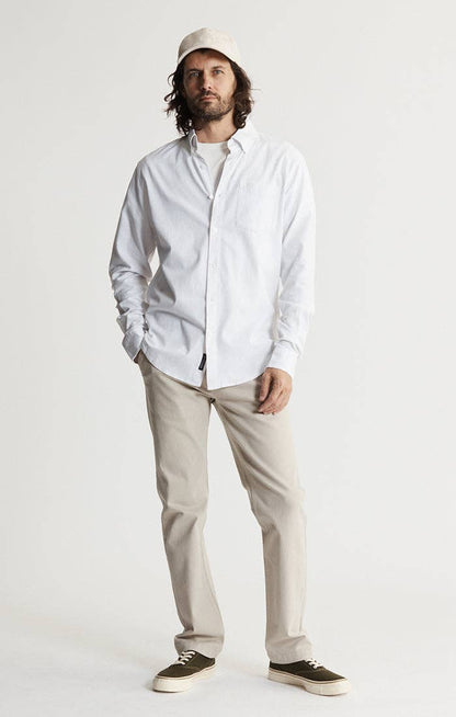 Classic Oxford Long Sleeve Shirt: WHITE / 2XL