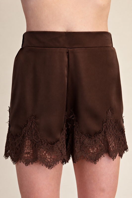 Brown shorts front view