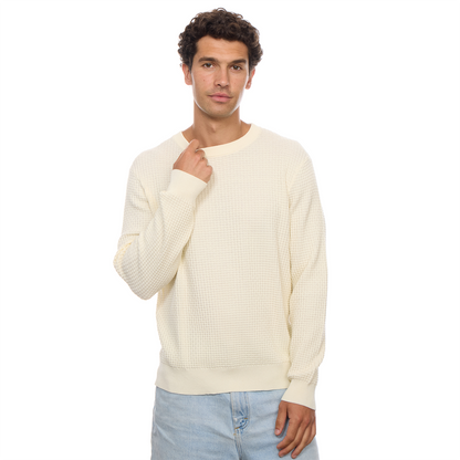 Allen 100% Cotton Sweater: Cream