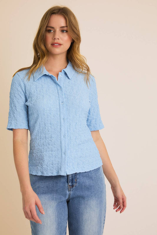 Waves Button Up Half Sleeve Shirt