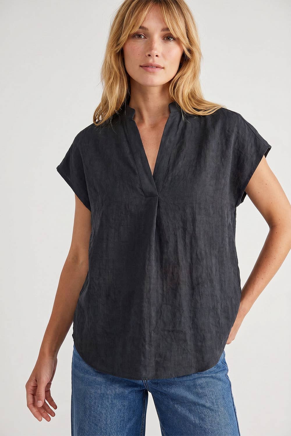 Soft Matte Drop Shoulder Blouse: Wine / S
