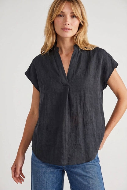 Soft Matte Drop Shoulder Blouse: Wine / S