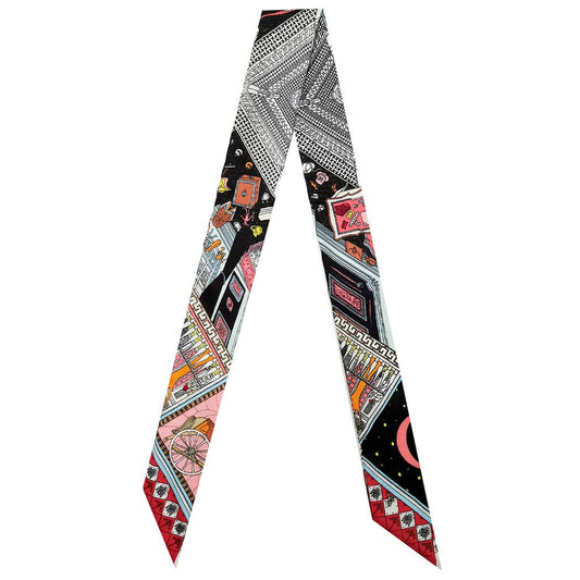 Colorful Geometric Pattern Light Weight Scarf: Red / ONE SIZE