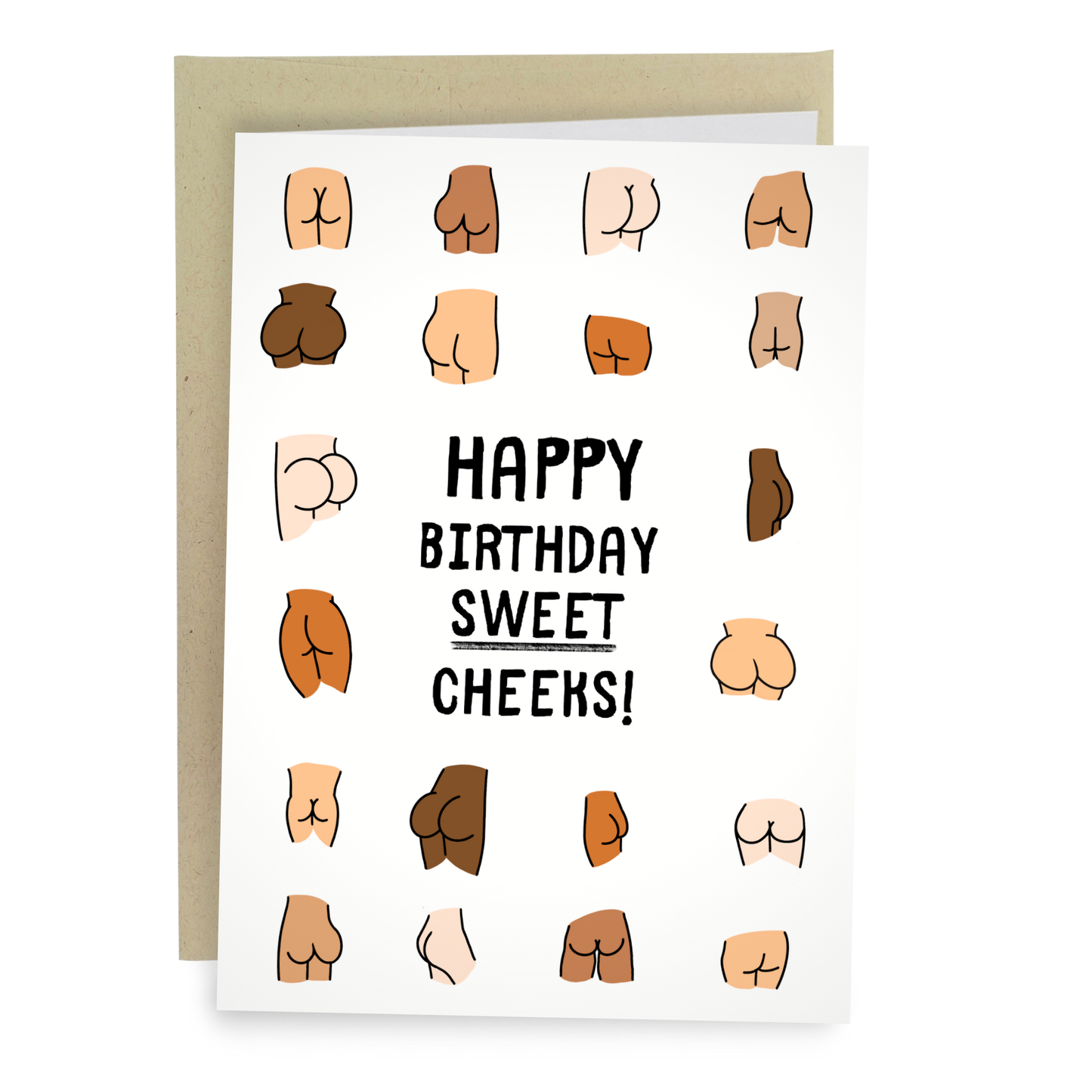 Sweet Cheeks | Funny Birthday Card