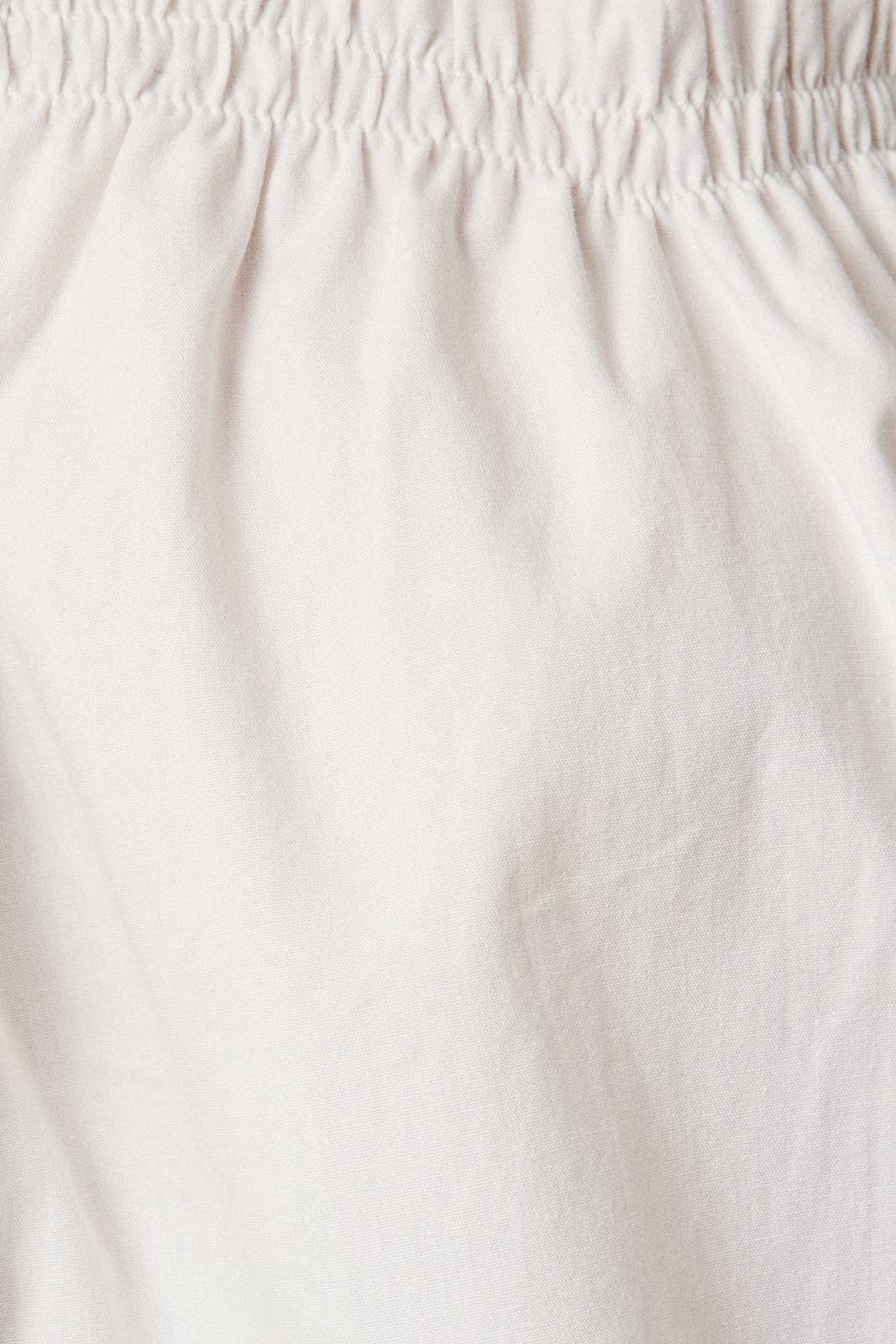 April Long Sleeve Shirring Detail Button Down Shirt: White