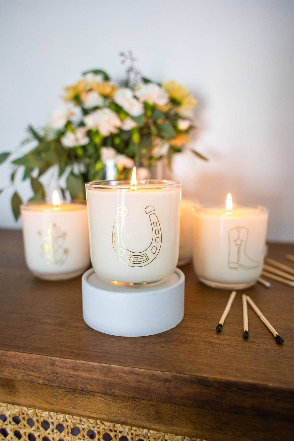 Horseshoe Soy Wax Candle - Lucky 
