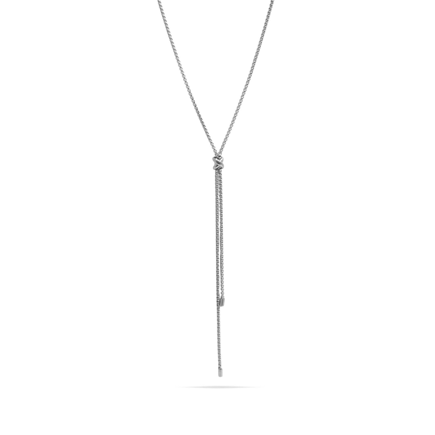Willa 18K Gold Stainless Steel Bolo Necklace : Silver