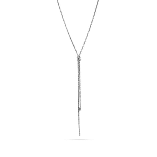 Willa 18K Gold Stainless Steel Bolo Necklace : Silver