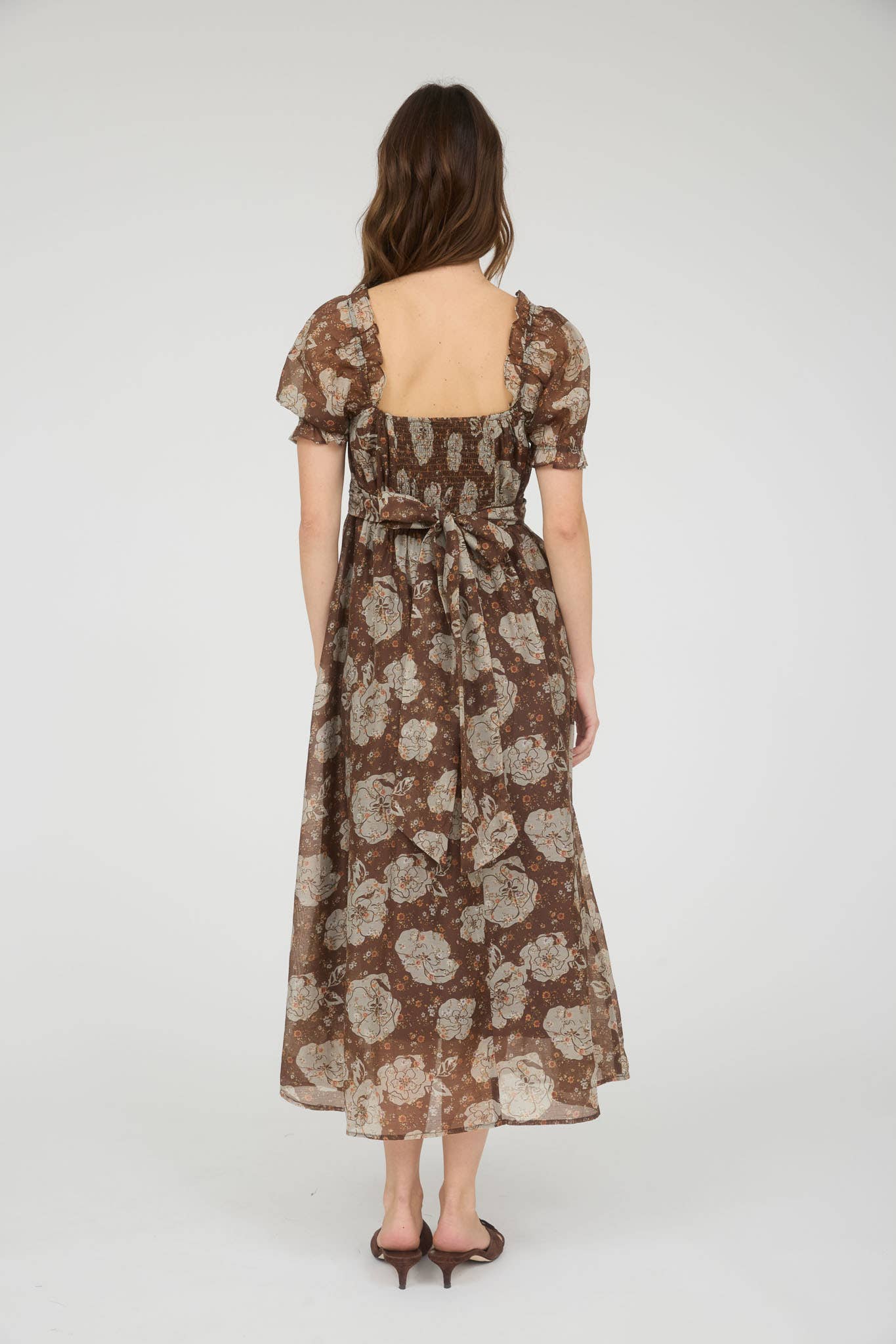 Willa Floral Sweetheart Midi Dress