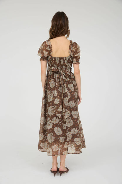 Willa Floral Sweetheart Midi Dress