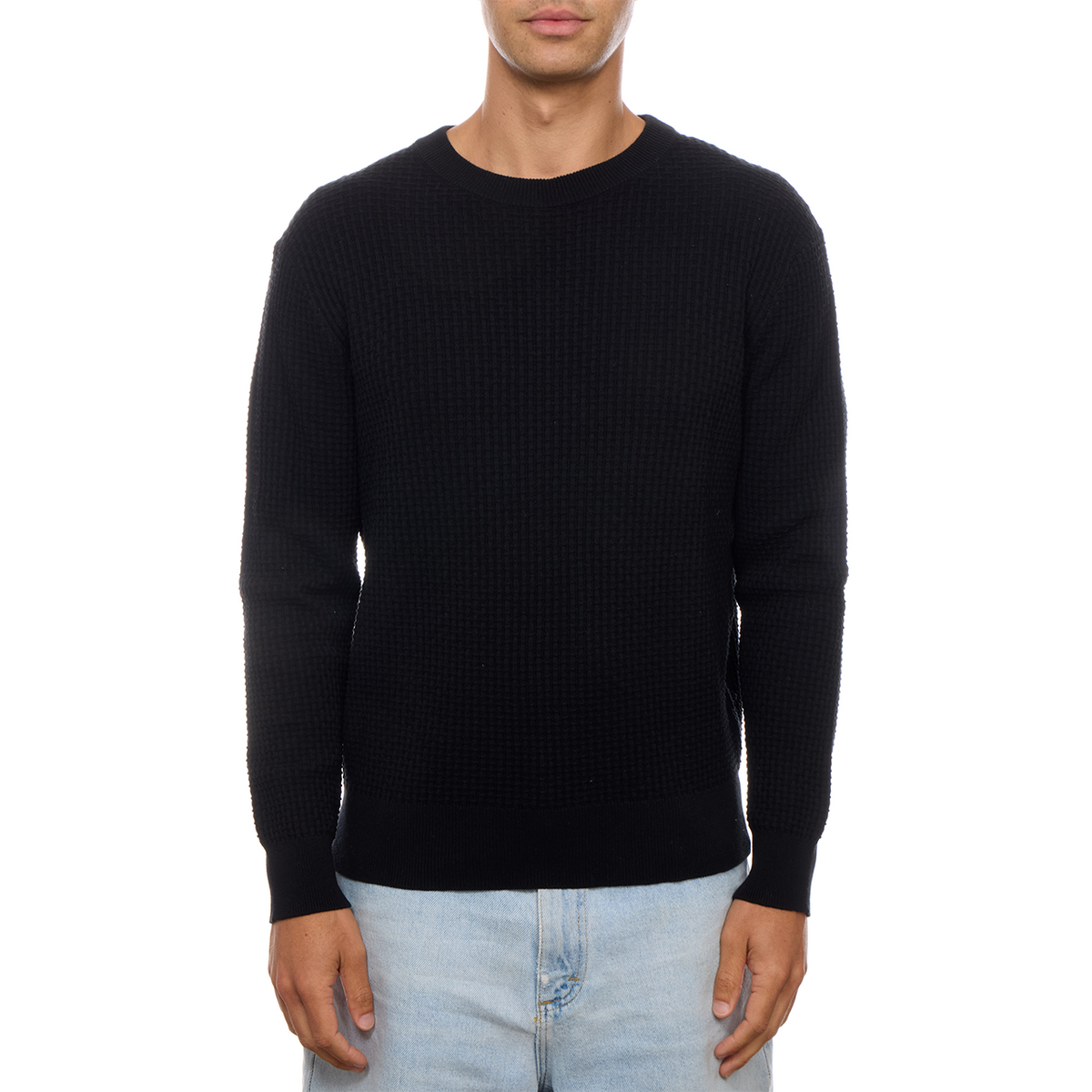 Allen 100% Cotton Sweater: Black