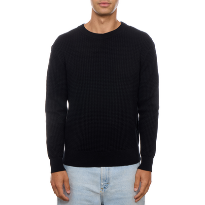 Allen 100% Cotton Sweater: Black