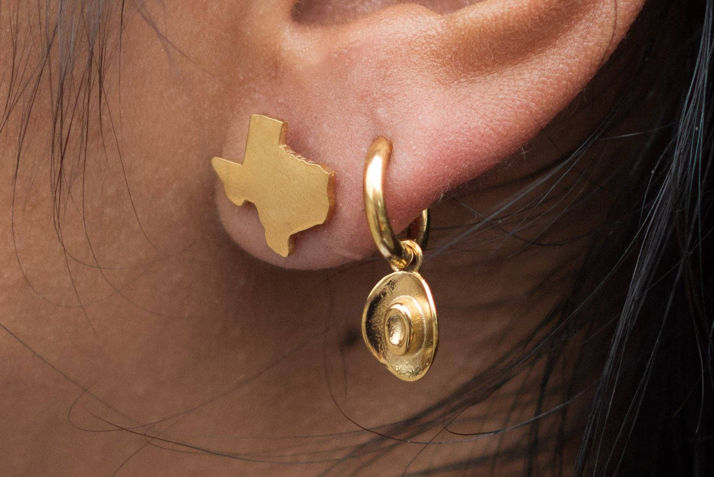 The Classic Cowgirl Collection - Texas Stud Earrings: Gold