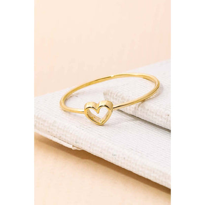 Dainty Open Heart Shape Fashion Ring