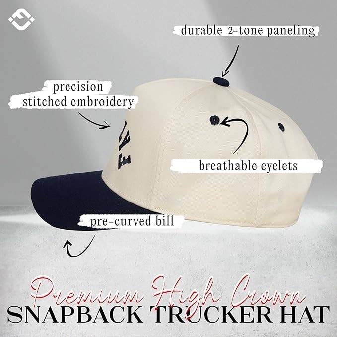 Two Tone Cap - Father (Upside Down) - Navy/Beige