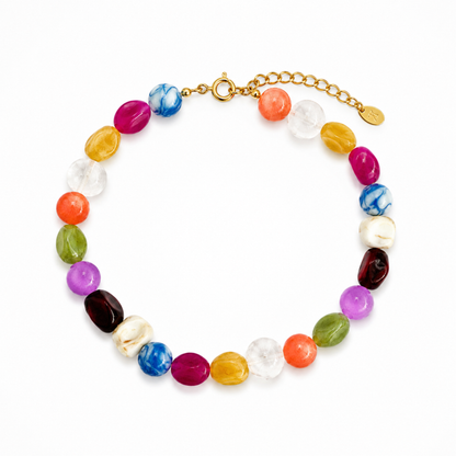 Color Pop Mixed Shape Beaded Necklace – Modern Statement