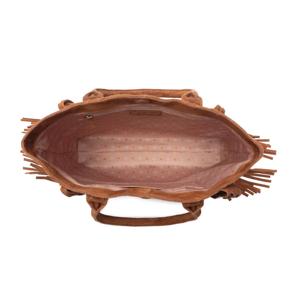 Yellowstone Desert Creek Fringed Suede Leather Concealed Carry Bag in Sand Brown: Sand Brown