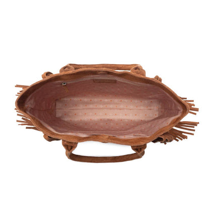Yellowstone Desert Creek Fringed Suede Leather Concealed Carry Bag in Sand Brown: Sand Brown