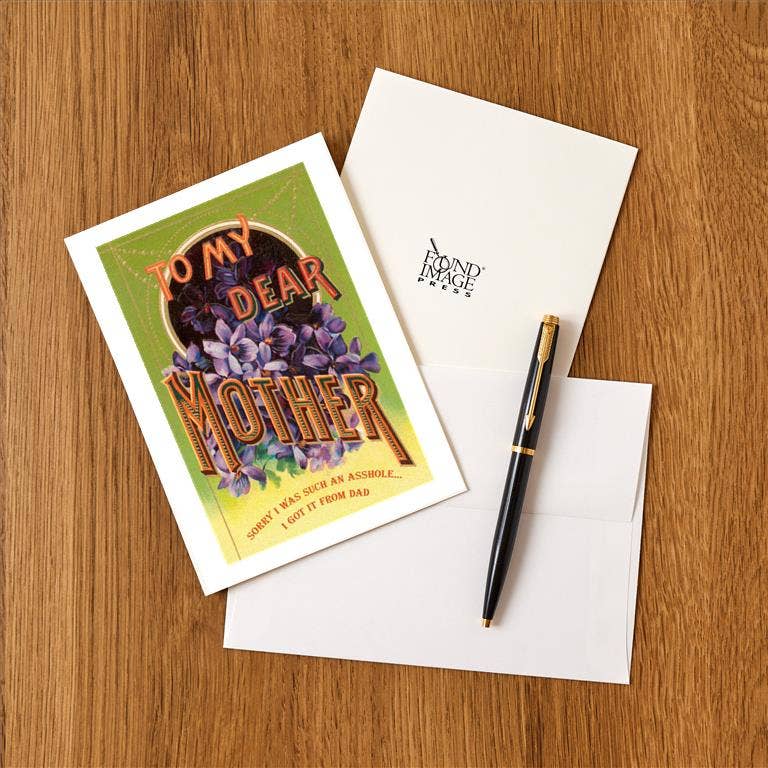 Greeting Card SK-12 Dear Mother I Got it from Dad