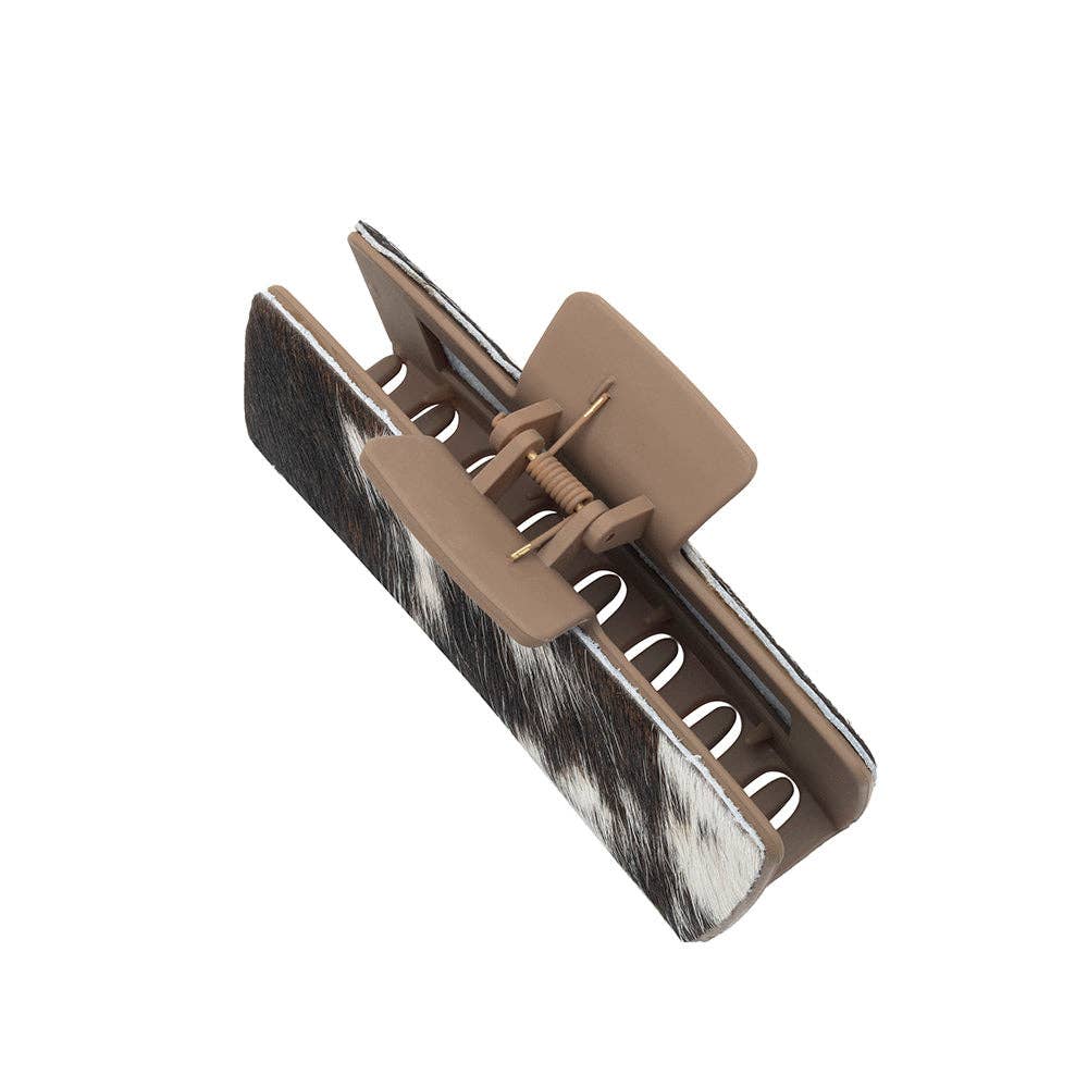 Blossom Ridge Hair Comb: Brown Embossed