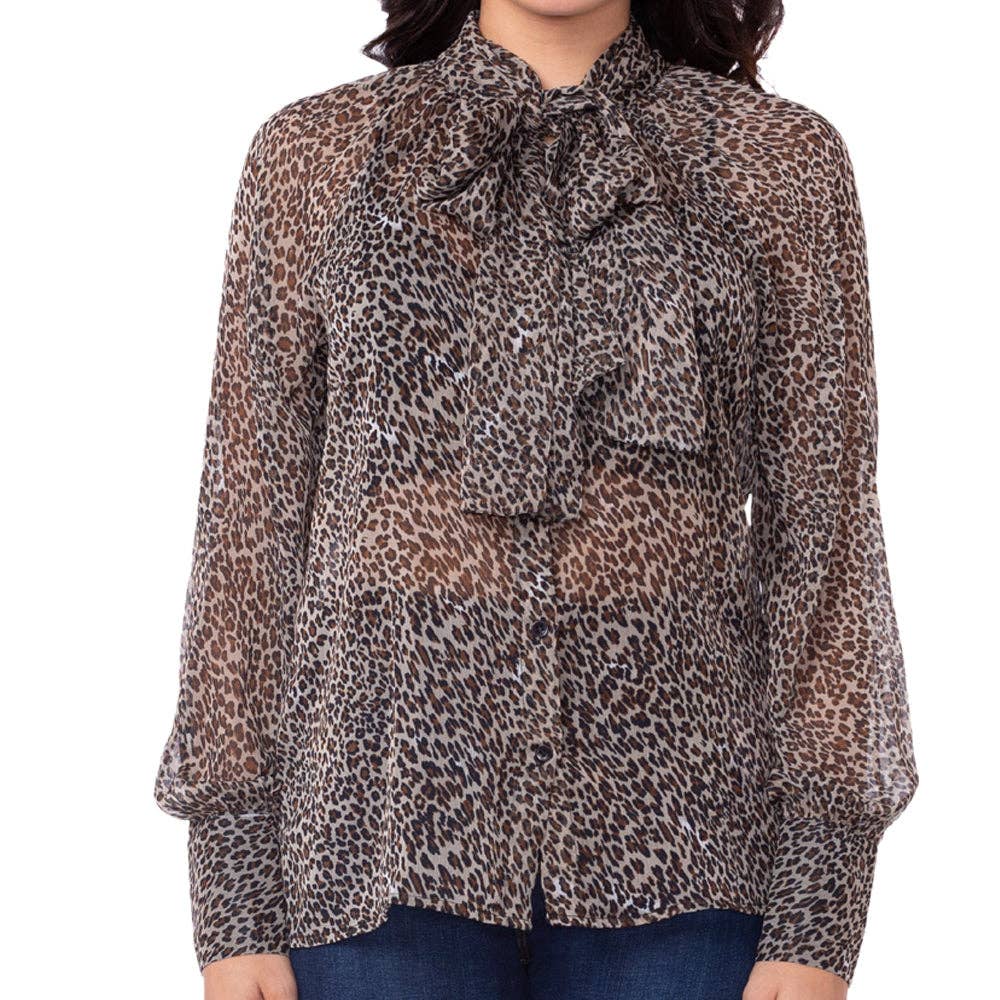 Camille Blouse: Leopard Print