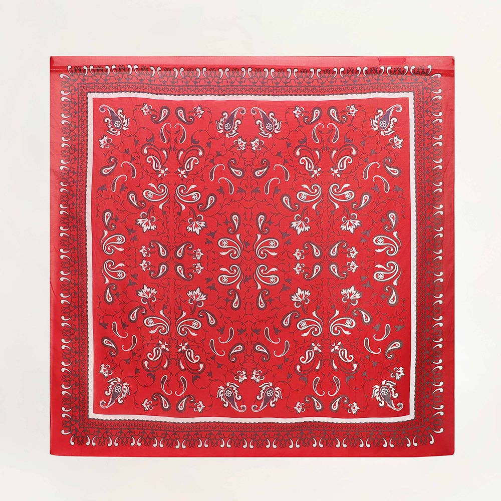Loyal West Bandana Canyon Silk Scarves Scarlet: In Scarlet / Single